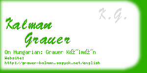 kalman grauer business card